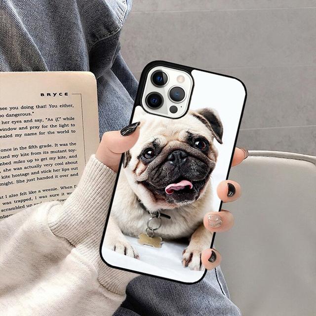 

CUTE PUPPY PUG DOG MOPS Phone Case Back Cover for iPhone 17 Air 16 15 14 13 11 12 Pro Max PlusS Shell Coque iPhone 13