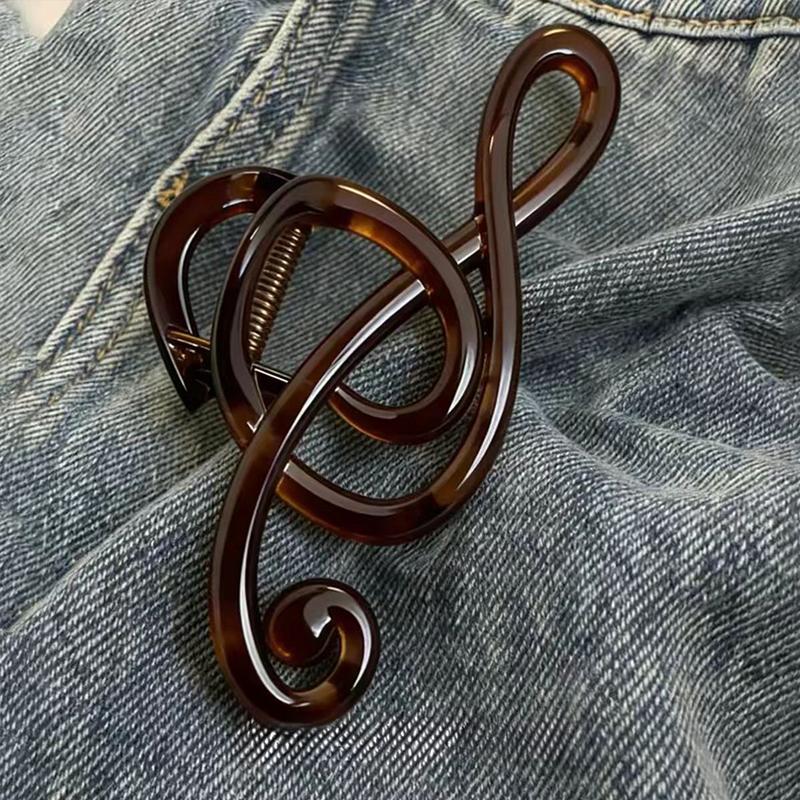 Fashion Leopard Mobius Strip Shape Hair Claw Clip For Women Large Size Barrettes Musical Note Hairpin Ponytail Hair Accessories