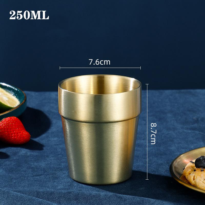 304 Stainless Steel Beer Mug Water Cup Anti Scaling Anti Fall Restaurant Tea Cup Coffee Drink Cup