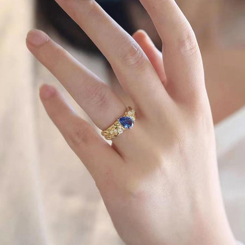 Classic Copper Alloy Zircon Ring Ladies Jewelry Wedding Promise Party Gift