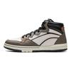 Li Ning Weiwu Pros Synthetic Leather Cow Split Leather Comfortable Simple Durable Lightweight High-Top Sneakers Unisex sneakers Gray Brown AEPW001-2