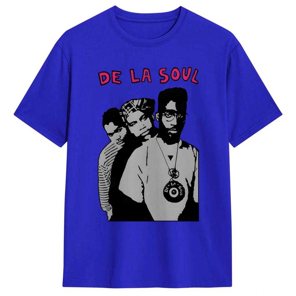 Hip Hop De La Soul 100 Cotton T Shirt For Unisex Beach Vintage T Shirts Crewneck Novelty Tees Oversized Design Clothes