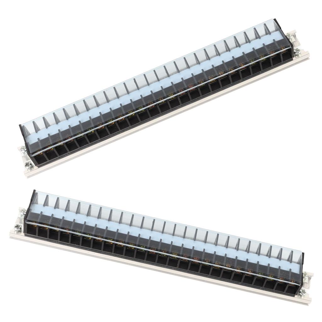 2PCS 660V 15A Wire Barrier Block Rail Type Wiring Terminal Bar Universal for Distribution System