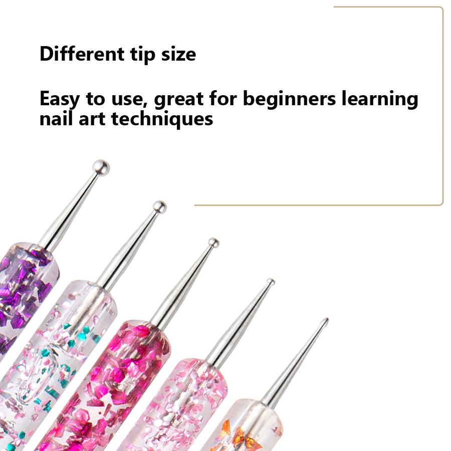Nail Art Prickverktygsset Nagelprickpennor för Strassplockare Designritning och Dekoration