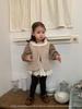 Jenny Kids 2025 Autumn Baby Girl 2-Piece Set: Korean Style Lace Peter Pan Collar Shirt with Overall Skirt