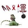Lizard Leash Harness Set Christmas Costume Hat+Scarf for Gecko Hamster Ferret