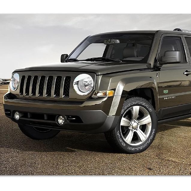 Front Light Headlight Bezels Ring Cover Trim Fit for 2011-2017 Jeep Patriot