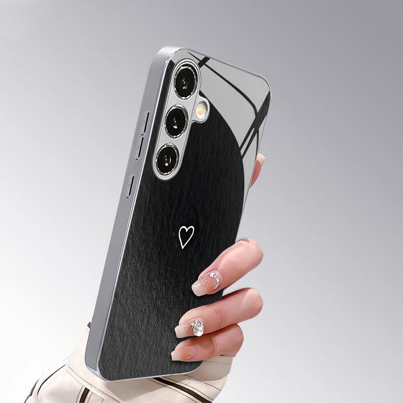 Semplicità Moda Custodia per Telefono di Lusso Custodia per Telefono in Vetro Galvanizzato per Samsung Galaxy S26 S25 S24 S23 S22 S21 FE, Ultra, Plus