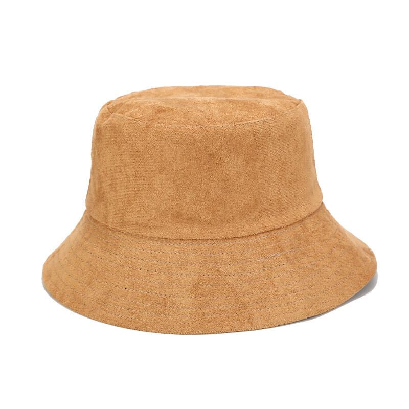 Men Women Wide Brim Suede Sun Hat Outdoor Hiking Fishing Bucket Cap