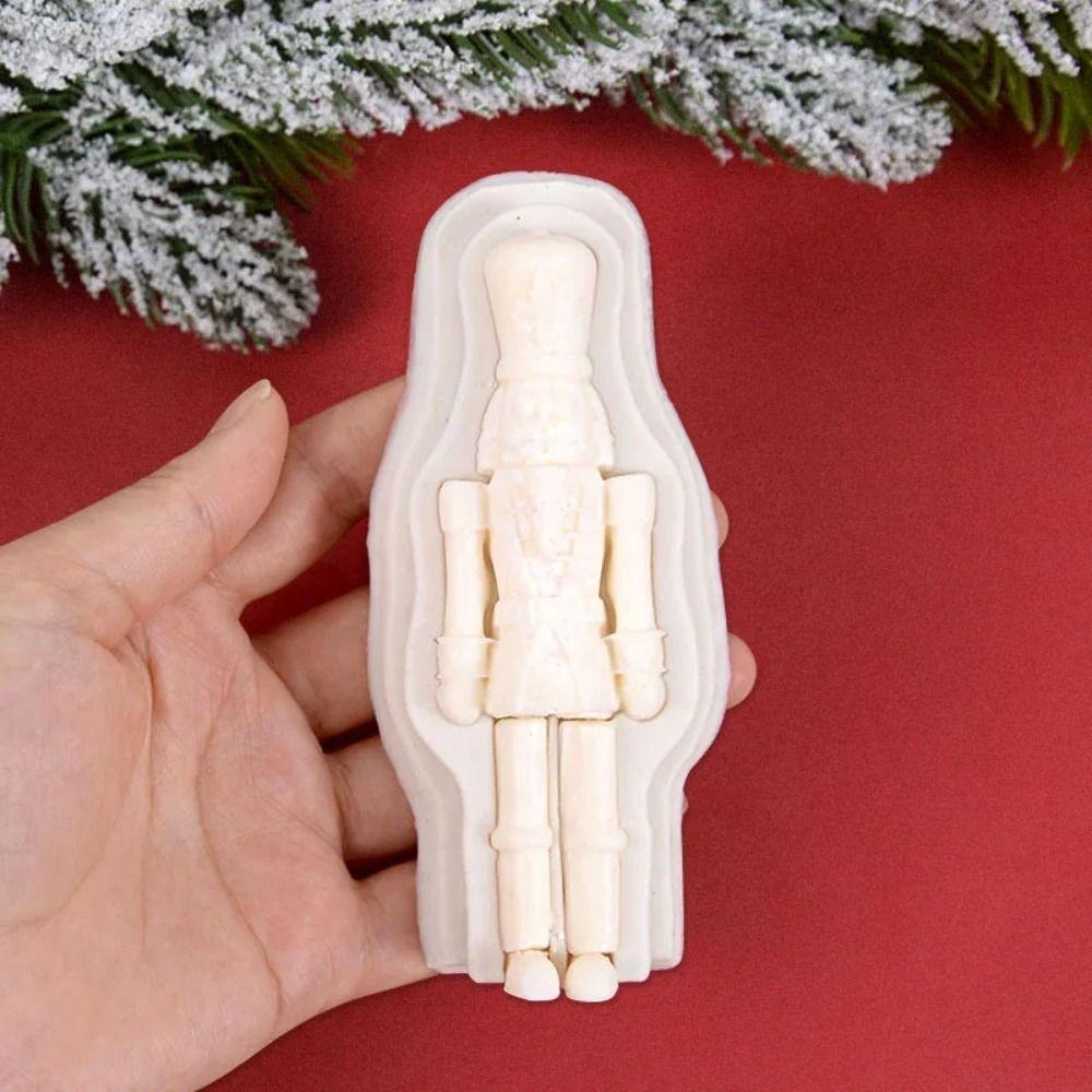 Three-dimensional Nutcracker Soldier Chocolate Mould Clear Details Fondant Cake Mold  New Year