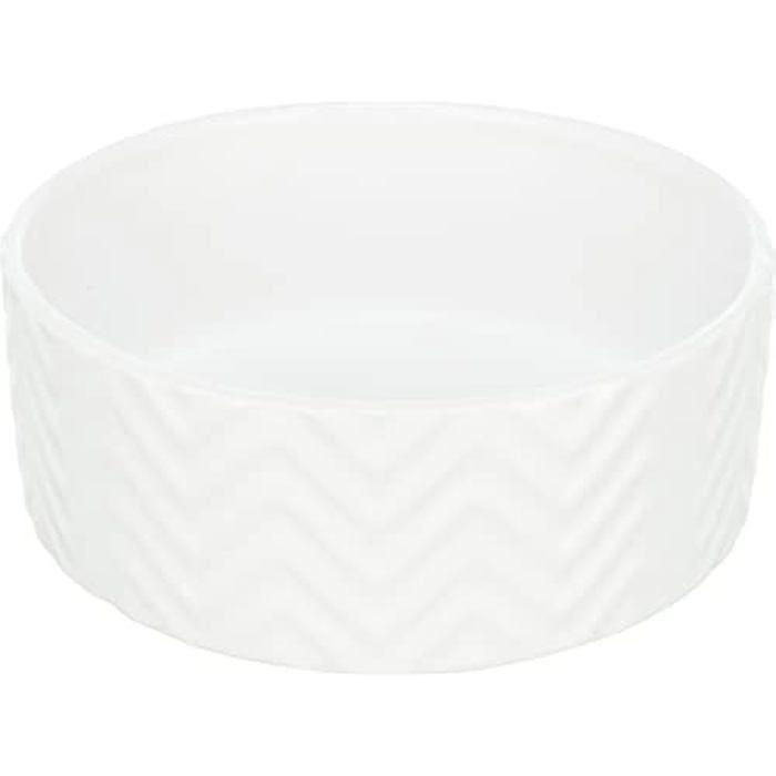 Gamelle - TRIXIE - 25025 - Céramique - 1,6 L - 20 cm - Blanc
