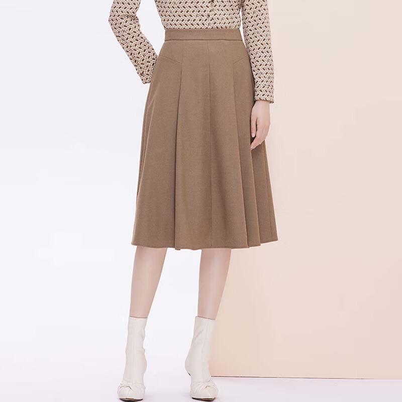 JESSIE Simple A-line Mid-length Skirt XL