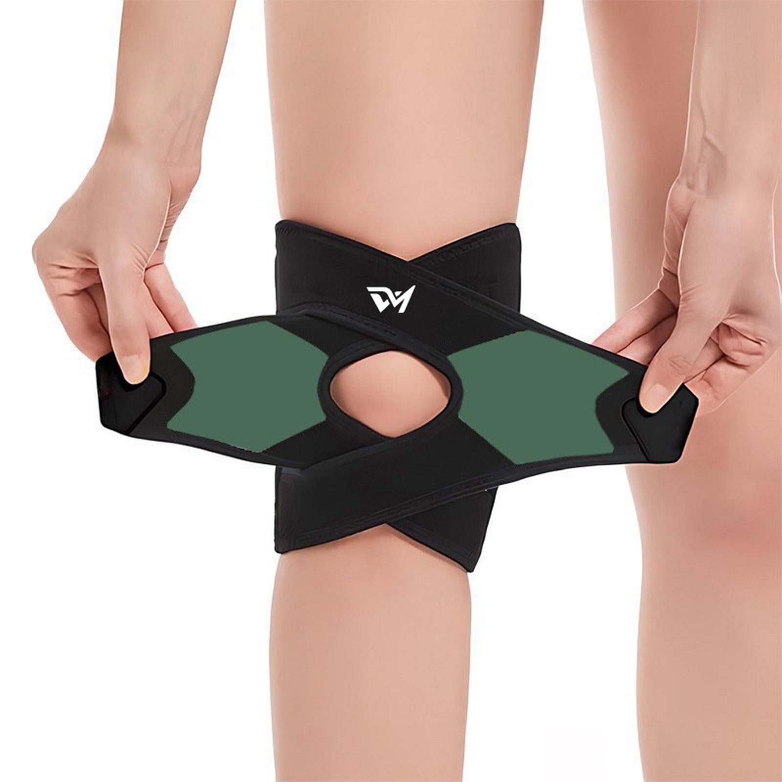 

Knee Brace for Women Men Knee Pain Meniscus Tear Arthritis Patella Dislocation Best Osteoarthritis Adjustable Compression one size зелений