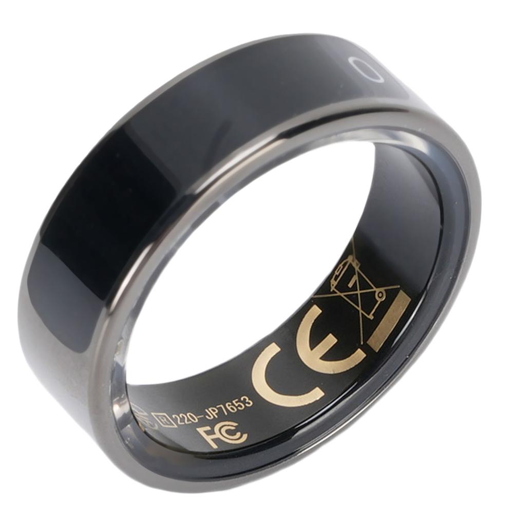 Fitness Tracker Ring with Display Screen Gesture Control Taking Picture 50 Meter Waterproofing Smart Ring for Sports