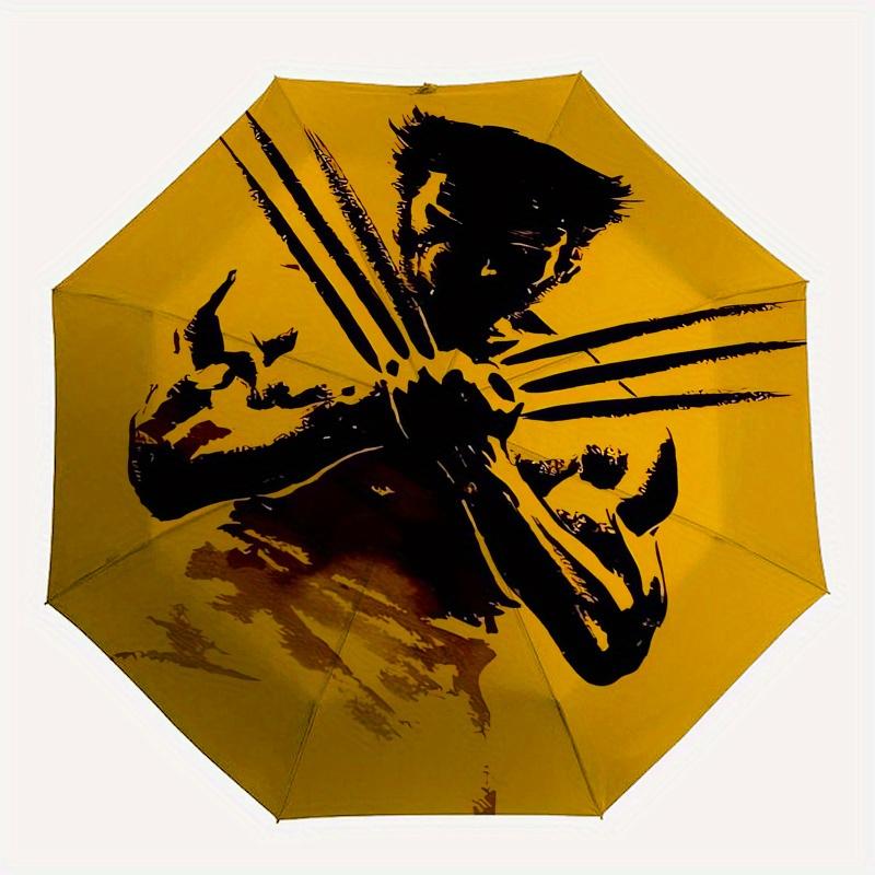Wolverine, Claws Themed Automatic Opening and Closing Folding Umbrella, 8-rib Windproof, Compact Travel Design, Suitable for All Occasion |