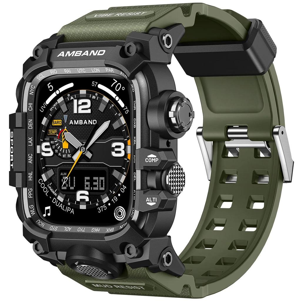 LUJING Σχεδιασμός Κιτ Τροποποίησης Για Apple Watch Σειρά 11 46mm 45mm 44mm Θήκη Ανακατασκευής Λουράκι Σιλικόνης Για iWatch Ultra 3 49mm 10 9 8 7 6 SE 5 4 Βραχιόλι
