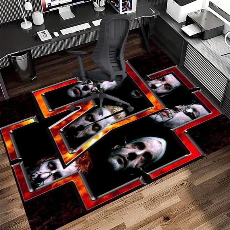 Heavy Metal Rockband Porträt Teppichboden Musikfan Rutschfester Rechteckiger Bodenläufer Rockstil Schlafzimmer Spielzimmer Heimdekoration Teppich