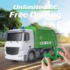 Non-Toxic Kids Rc Garbage Truck Toy With Lights 1/14 Scale Radio Controlled Car Sanitation Vehicle Recycling Cars Early Learning Toys Children