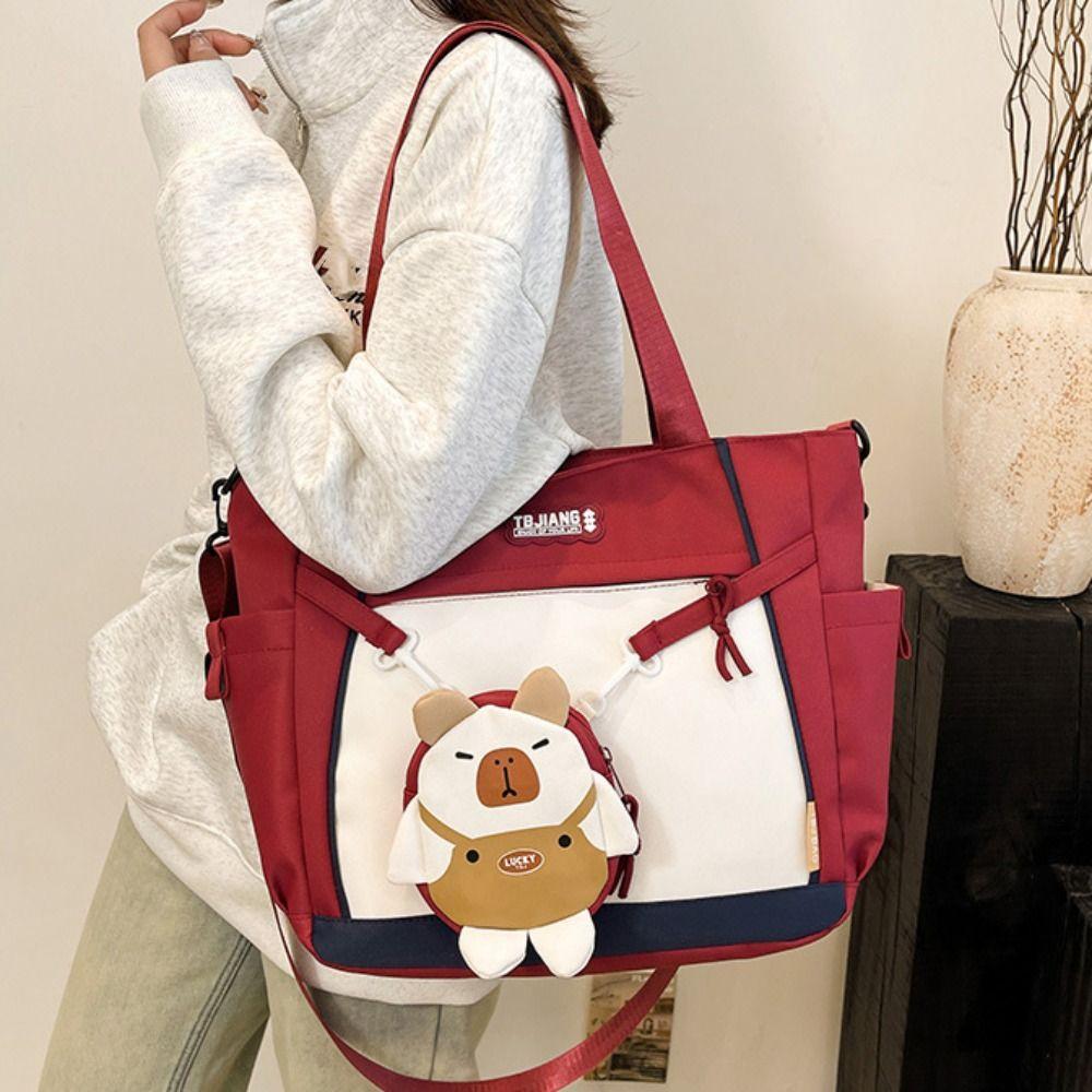 Harajuku Capybara Shoulder Bag Japanese Style Lolita Handbag Lovely Students School Bag  Travel