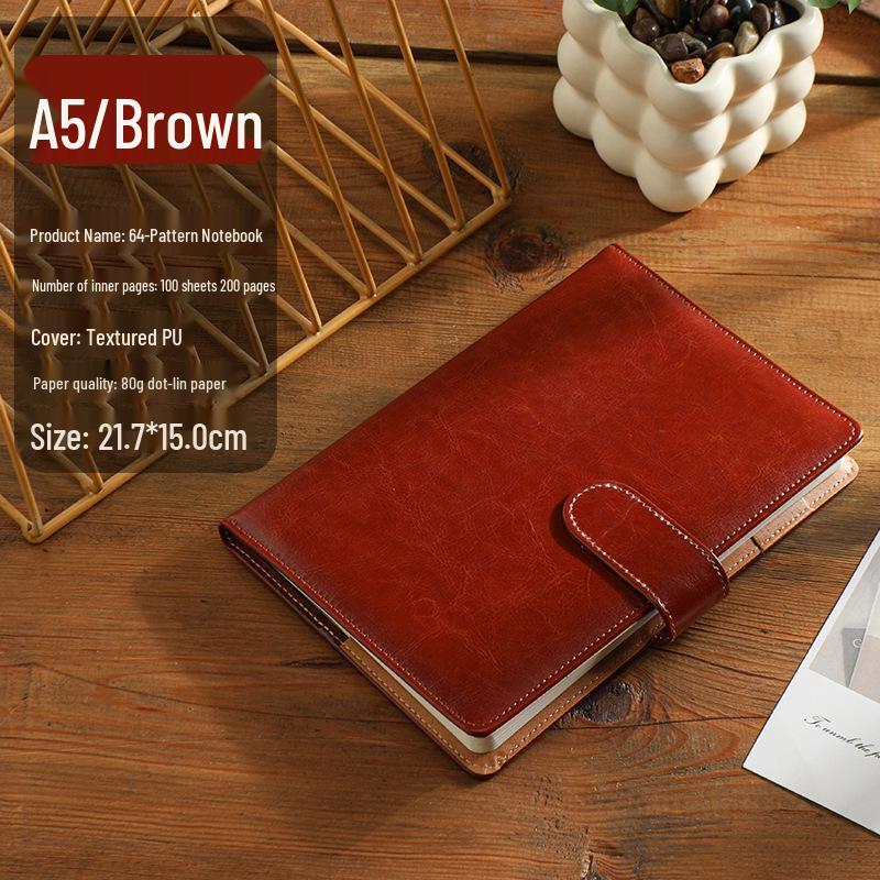 Premium Leather Business Notebook - Customizable Logo, Thickened Cover, Loose-leaf Design, Ideal for Meetings or Creative Journaling