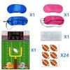 Poster Kids Celebration With Football Theme Sticker Set And Eye Mask
