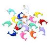 20pcs 13x8mm Stainless Steel Cute Small Dolphin Enamel Charms Pendant Stainless Steel DIY Jewelry Making Accessories Findings