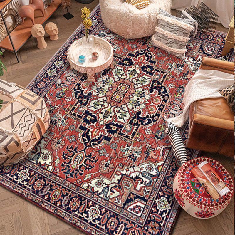 Retro Fluffy Antiskid Carpet for Living Room Bedroom Foldable Sofa Table Mat Machine Washable Home Decor Rug 80*120cm