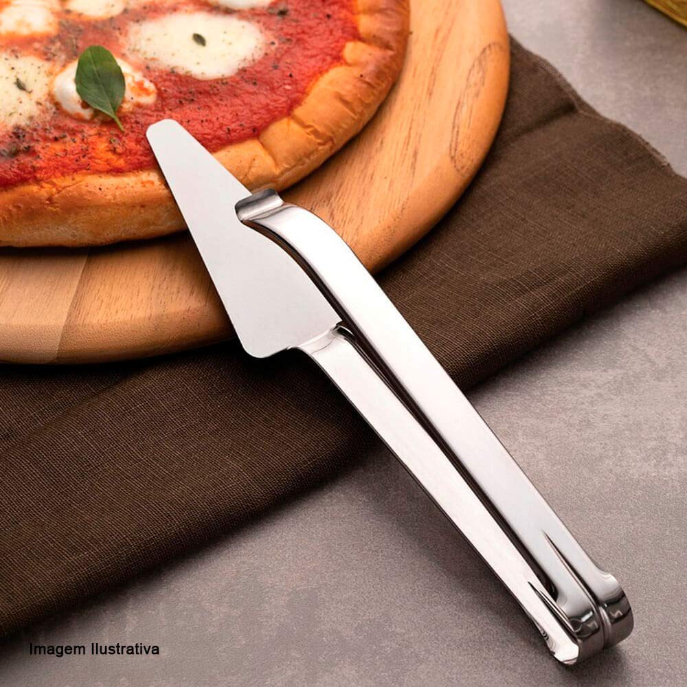 Tramontina Utility All Stainless Steel Tongs for Pizza Serving, 28cm, Mirror Finish Stainless Steel, Durable and Hygienic, Multi-Purpose Tool,