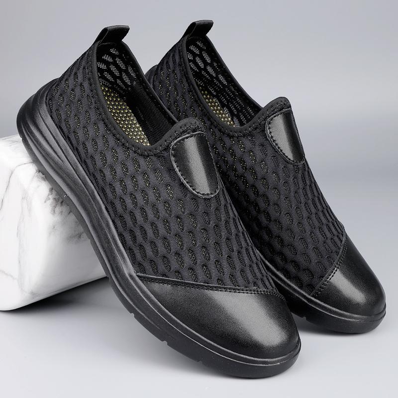 Fashion New Arrival Men's Loafers Summer Lightweight Walking Footwear Breathable Mesh Flats All-match Sneakers Male Slip on Casual Shoes