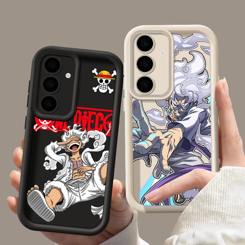 One P-Piece Sun God Nika Luffy Phone Case For Samsung S26 S25 S24 S23 S21 S20 Ultra For Galaxy S25 S24 FE S26 Plus Funda Cover