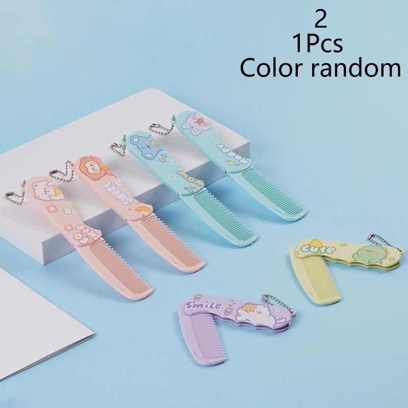 

1 шт. Случайный Складной Портативный Милый Гребень Зеркало Ручное Мультяшное Портативное Смотрящее Необходимость Косметические Гаджеты Подарок для Девочек 2