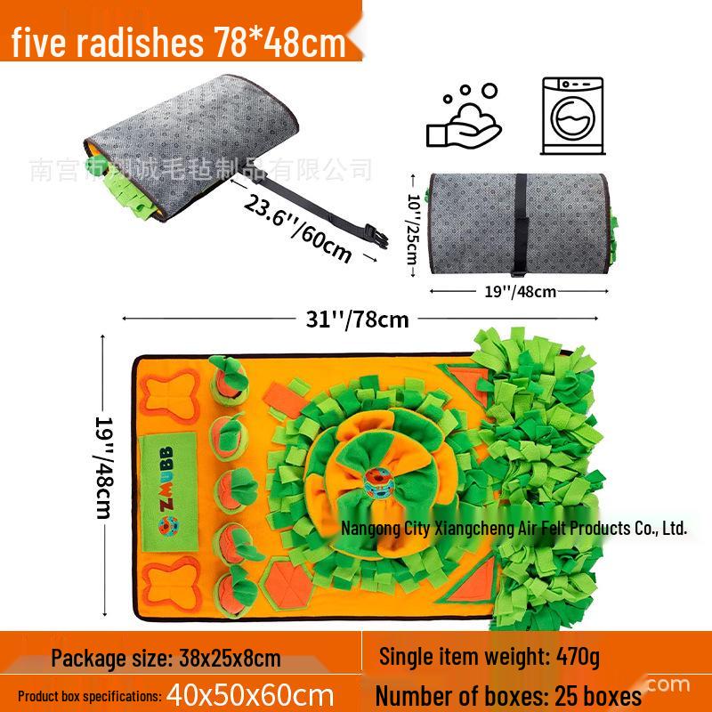 Pet Sniffing Mat: Indoor Dog & Cat Foraging Toy, Decompression Puzzle & Slow Feeder