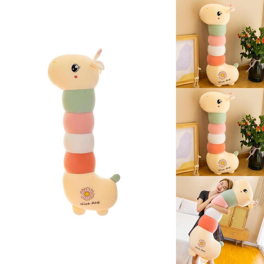 Adorable Rainbow Giraffe Plush Toy Pillow Soft Doll Perfect Gift For Girls