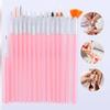 15pcs Dotting & Line Drawing Nail Art Brush Set Gel Polish Dot Pen Detailing Striper Brushes Manicure Decorating Kit Tools