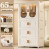 Children's Toy Storage Cabinet: Movable Multi-layer Thickened Wardrobe with Folding Shelves for Home and Bedroom
