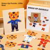 Cartoon Design Wooden Toy Jigsaw Puzzle Change Clothes Feature Bear Dressing Game  Kids Play