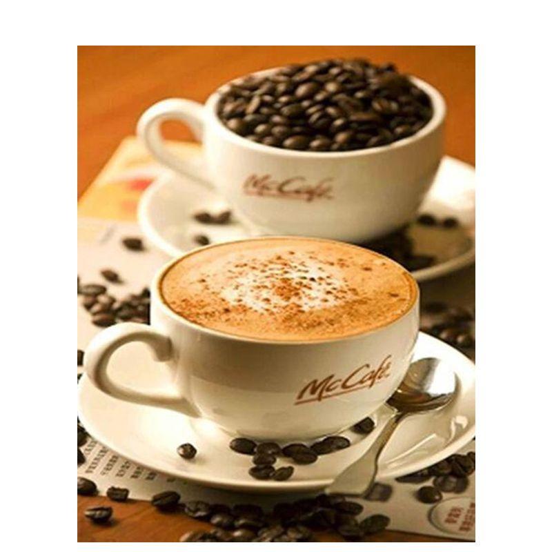 

5d Diy Алмазная картина Кофейная чашка Полная дрель Фотографии Стразы Декор Главная Мозаика Пейзаж Алмазная вышивка Full Round 20x30CM