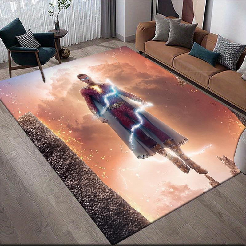 

Shazam Anti-Slip Floor Mat, Rectangular Carpet for Home Living Room & Bedroom Decor 60x90cm