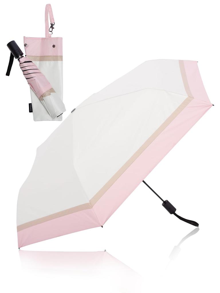 KIZAWA Carbon Fiber Parasol with Automatic UV Light Folding Level 5 Water Full Light Heat 6 53cm Main Rib and Ultra-Lightweight One-Touch Open/Close,