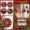 Conjunto de 4 Capta-Sol de Acrílico Enfeites Pendurados Decorativos de Feriado Apresentando Desenhos de Árvore de Natal Floco de Neve Meia e Rena para Exibição em Janela