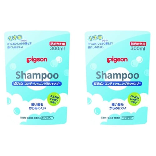 

Pigeon Conditioning Foam Shampoo for Babies 18 months and Up, Soft Soap Scent, Refill, 300ml (Set of 2)
