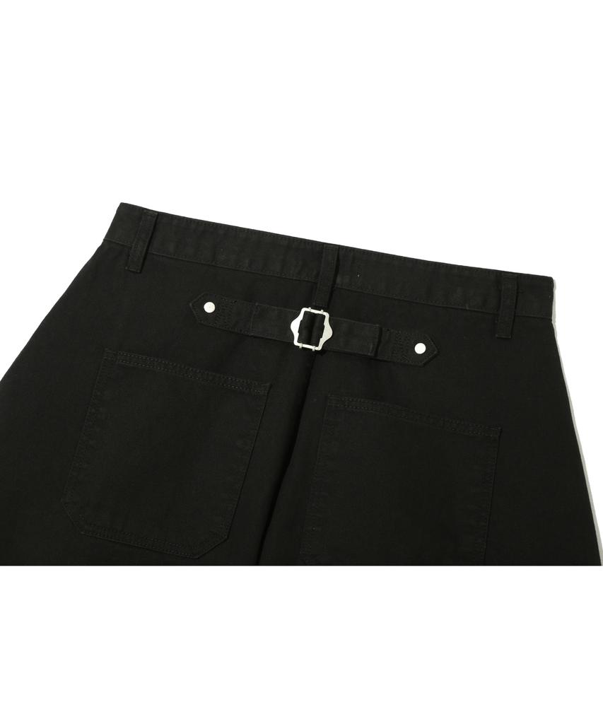 BASEMOMENT Cinch Back Curved Bermuda Shorts Black