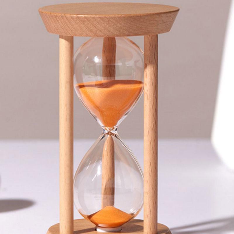 

Seven-Color Sand Solid Wood Hourglass Timer for Kids - 5/10/30 Min Study Timer Gift