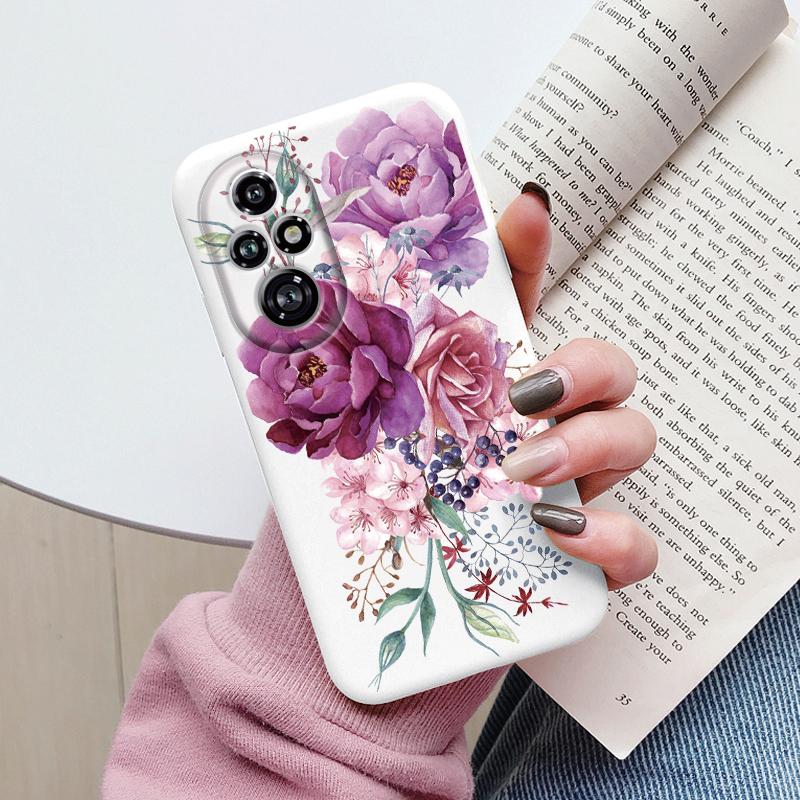 Beautiful Flowers For Honor 200 Pro Case Cute Heart Leopard Print Cover Soft Silicone Matte Protective Funda For Honor 200 Smart