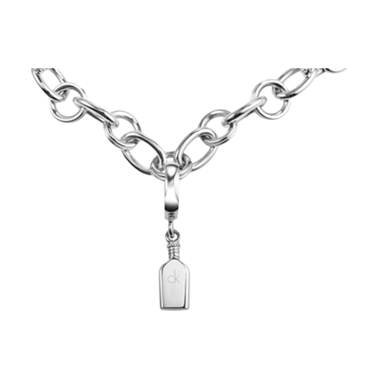 

Calvin Klein Wish Series Heart Perfume Bottle Pendant Necklace Unisex necklace KJ12GA010100 Box,Perfume Pendant/Silver