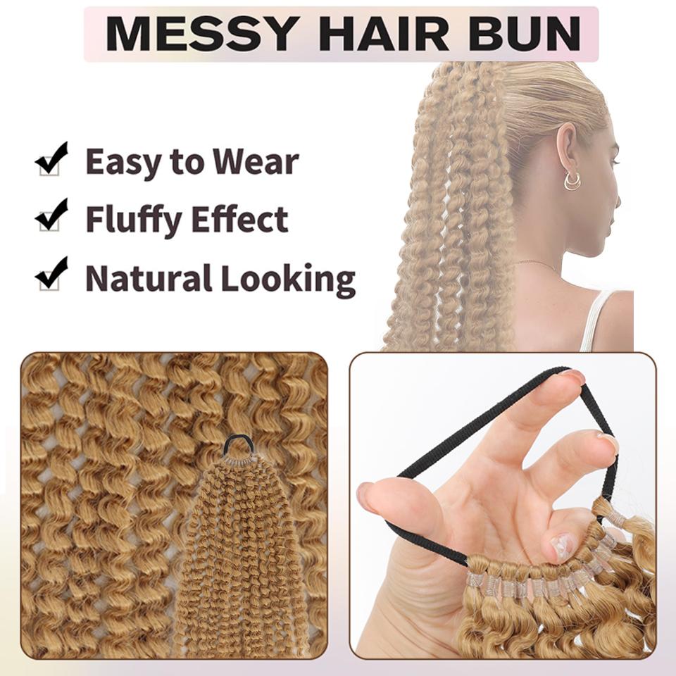Küçük Kıvırcık Uzun At Kuyruğu Saç Uzantıları Lastik Bant Stili Sentetik Isıya Dayanıklı Elyaf At Kuyruğu Saç Uzantıları Siyah Kırmızı Kahverengi Kadın Peruk