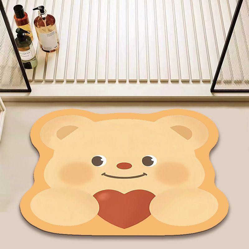 

Коврик для ванной Butter bear, коврик для пола у двери в ванную из диатомовой грязи, бытовой кухонный нескользящий впитывающий коврик для пола 40X60cm 15.7X23.6in
