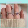 2023 New Stylish Adjustable Pure Silver Heart Shaped Ring For Women With Chic Design