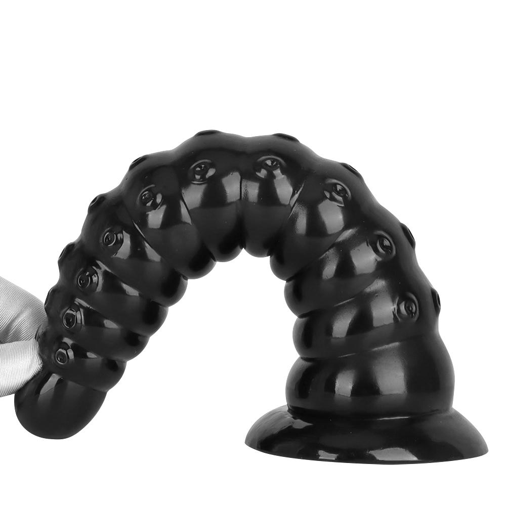 Plug anal din PVC negru cu ventuză Dildo anal Masturbator Fisting Big Dick Jucării sexuale gay