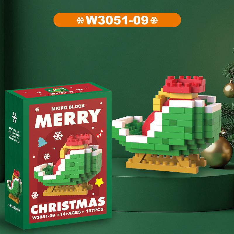 Weihnachtsgeschenke Bausteinserie Weihnachtsmann Rentier Puzzle Montagebausteine Tischdekoration Spielzeug für Kind Weihnachtsgeschenk